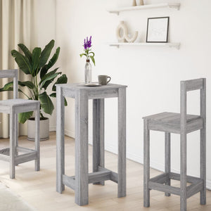 vidaXL Bar Table Grey Sonoma 51x50x103.5 cm Engineered Wood