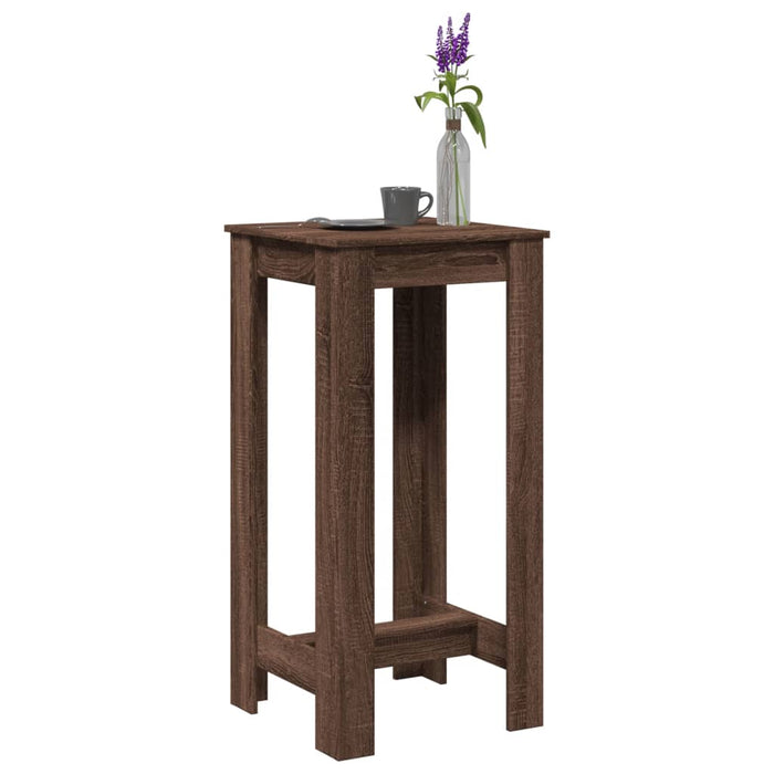 vidaXL Bar Table Brown Oak 51x50x103.5 cm Engineered Wood