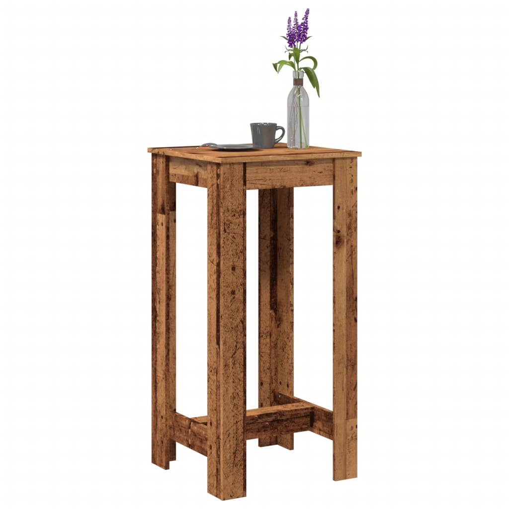 vidaXL Bar Table Old Wood 51x50x103.5 cm Engineered Wood