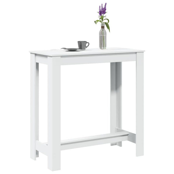 vidaXL Bar Table White 102x50x103.5 cm Engineered Wood