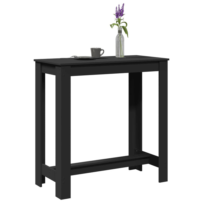 vidaXL Bar Table Black 102x50x103.5 cm Engineered Wood