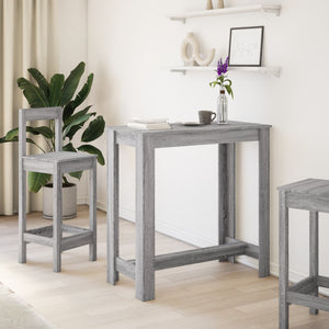 vidaXL Bar Table Grey Sonoma 102x50x103.5 cm Engineered Wood