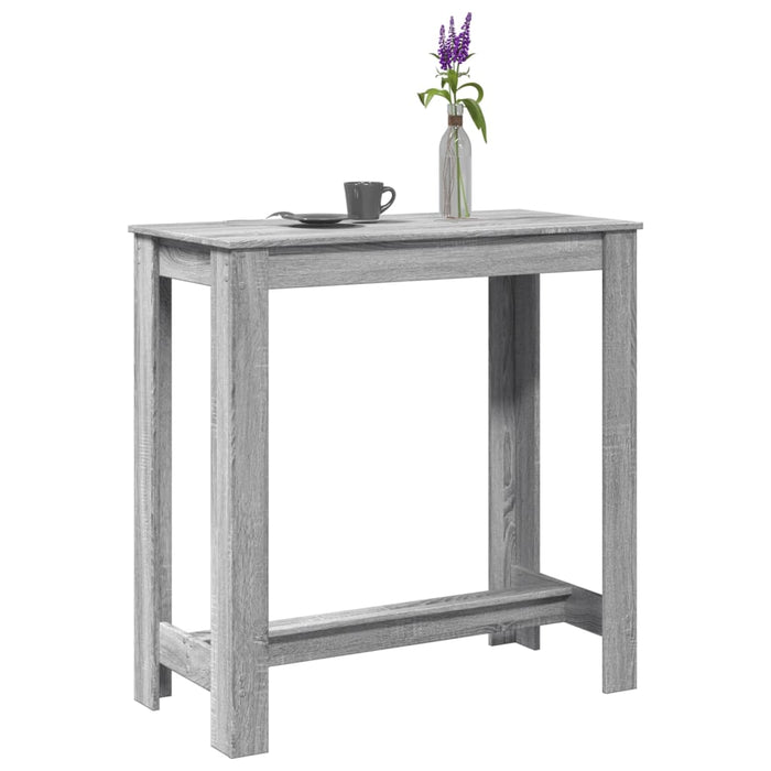 vidaXL Bar Table Grey Sonoma 102x50x103.5 cm Engineered Wood