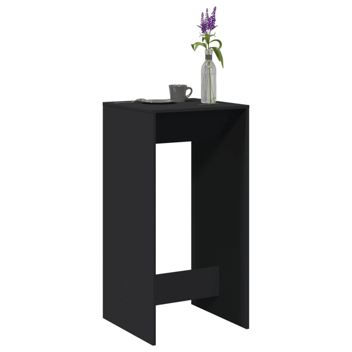 vidaXL Bar Table Black 51x50x103.5 cm Engineered Wood