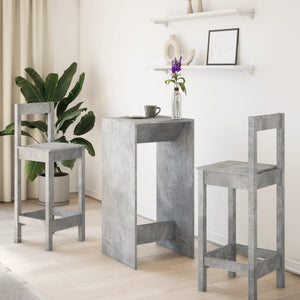 vidaXL Bar Table Concrete Grey 51x50x103.5 cm Engineered Wood