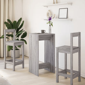 vidaXL Bar Table Grey Sonoma 51x50x103.5 cm Engineered Wood