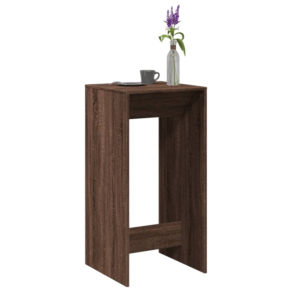 vidaXL Bar Table Brown Oak 51x50x103.5 cm Engineered Wood