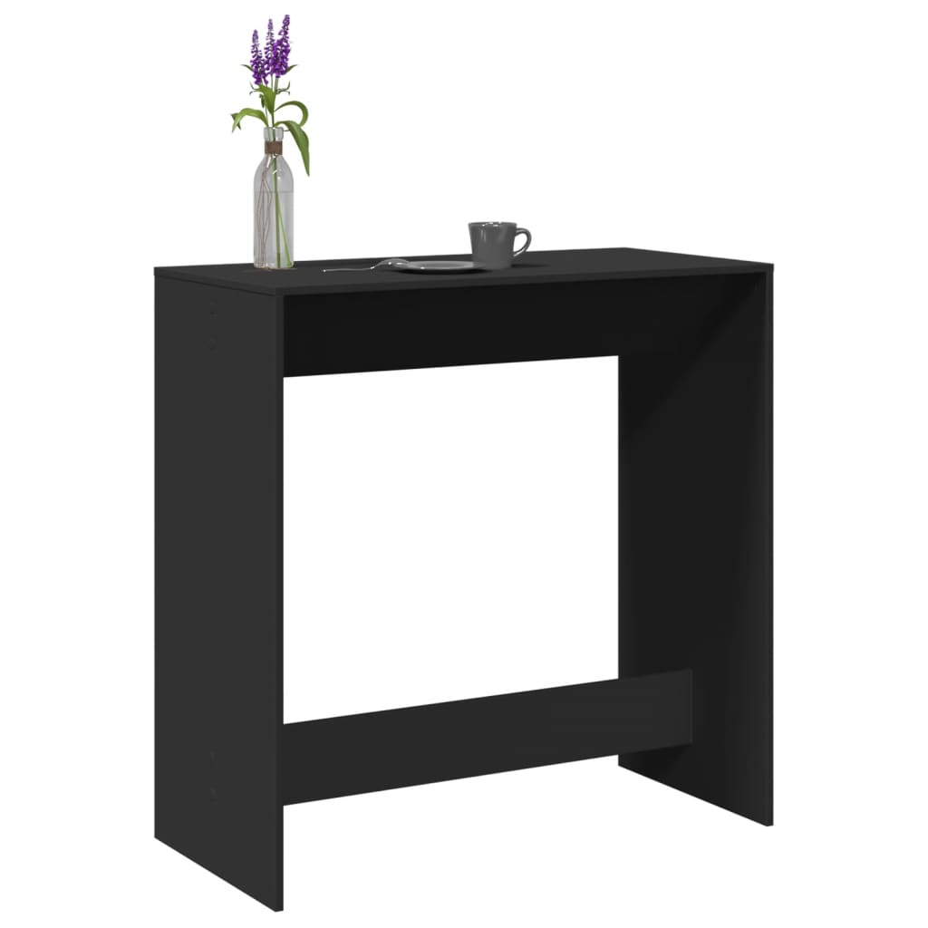 vidaXL Bar Table Black 102x50x103.5 cm Engineered Wood