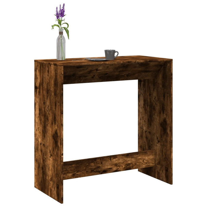 vidaXL Bar Table Smoked Oak 102x50x103.5 cm Engineered Wood