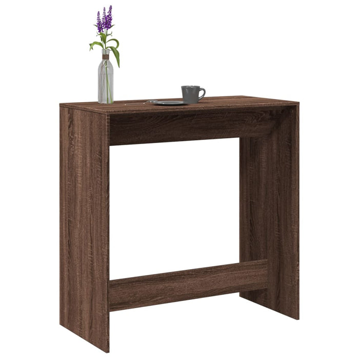 vidaXL Bar Table Brown Oak 102x50x103.5 cm Engineered Wood