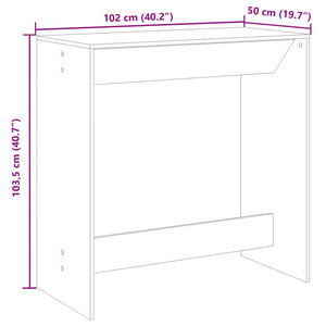 vidaXL Bar Table Artisan Oak 102x50x103.5 cm Engineered Wood