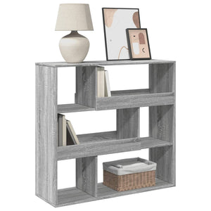 vidaXL Book Cabinet/Room Divider Grey Sonoma 100x33x94.5 cm