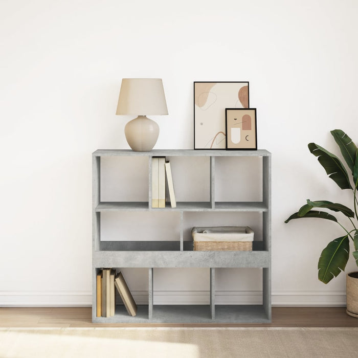 vidaXL Book Cabinet/Room Divider Concrete Grey 100x33x94.5 cm