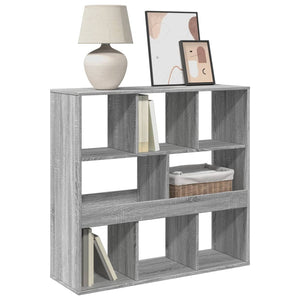 vidaXL Book Cabinet/Room Divider Grey Sonoma 100x33x94.5 cm