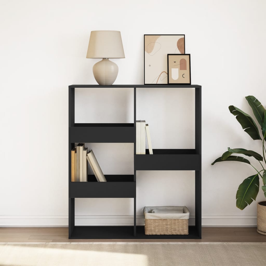 vidaXL Book Cabinet/Room Divider Black 100x33x115 cm