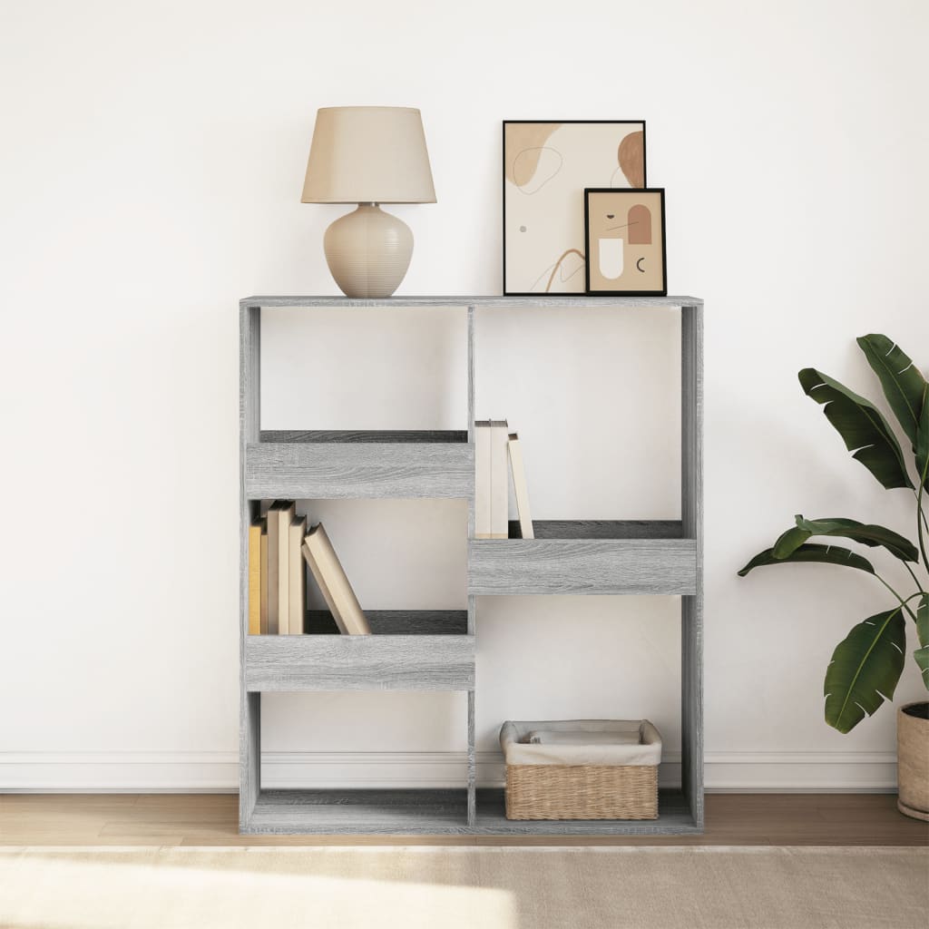 vidaXL Book Cabinet/Room Divider Grey Sonoma 100x33x115 cm