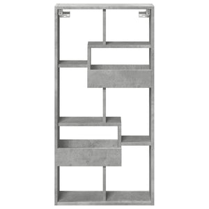 vidaXL Wall Cabinet Concrete Grey 50x15x100 cm Engineered Wood