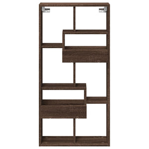 vidaXL Wall Cabinet Brown Oak 50x15x100 cm Engineered Wood