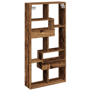 vidaXL Wall Cabinet Old Wood 50x15x100 cm Engineered Wood