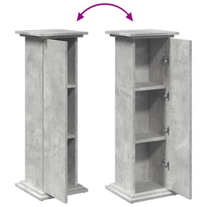 vidaXL Display Stand with Storage Concrete Grey 31x30x90 cm Engineered Wood