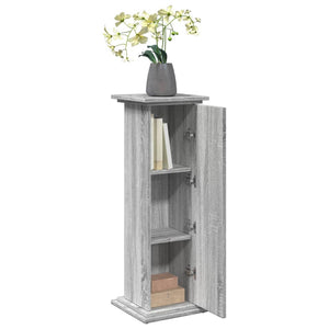 vidaXL Display Stand with Storage Grey Sonoma 31x30x90 cm Engineered Wood