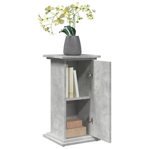 vidaXL Display Stand with Storage Concrete Grey 31x30x60 cm Engineered Wood