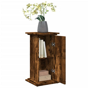 vidaXL Display Stand with Storage Smoked Oak 31x30x60 cm Engineered Wood