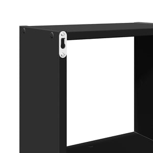 vidaXL Wall Cabinet 78x18x71 cm Black Engineered Wood