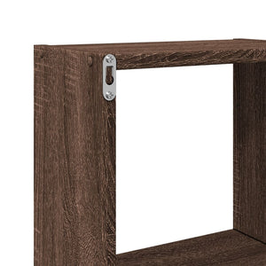 vidaXL Wall Cabinet 78x18x71 cm Brown Oak Engineered Wood