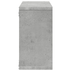 vidaXL Wall Cabinet 100x16x30 cm Concrete Grey Engineered Wood