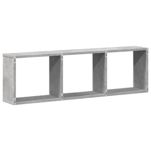 vidaXL Wall Cabinet 100x16x30 cm Concrete Grey Engineered Wood