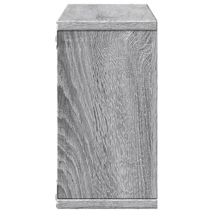 vidaXL Wall Cabinet 100x16x30 cm Grey Sonoma Engineered Wood