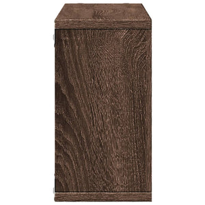 vidaXL Wall Cabinet 100x16x30 cm Brown Oak Engineered Wood