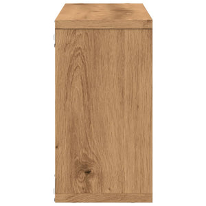 vidaXL Wall Cabinet 100x16x30 cm Artisian Oak Engineered Wood