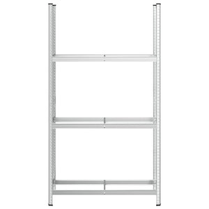 vidaXL 3-Layer Tyre Shelf Silver 110x40x200 cm Steel