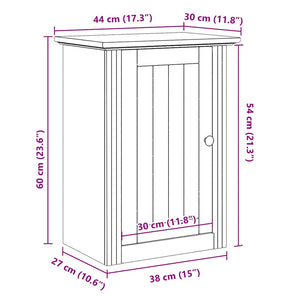 vidaXL Bathroom Wall Cabinet BODO White 44x30x60 cm