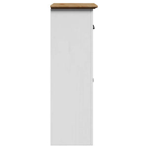 vidaXL Bathroom Cabinet BODO White and Brown 44x30x90 cm