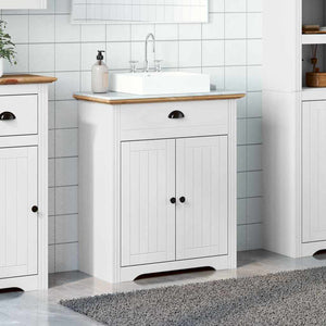 vidaXL Bathroom Sink Cabinet BODO White and Brown 70x35x80 cm