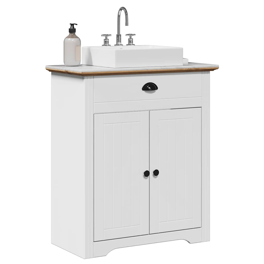 vidaXL Bathroom Sink Cabinet BODO White and Brown 70x35x80 cm