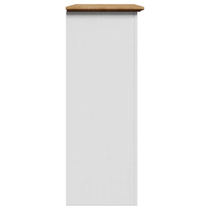 vidaXL Hallway Cabinet BODO White and Brown 80x35x90 cm