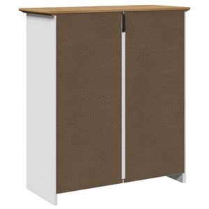 vidaXL Hallway Cabinet BODO White and Brown 80x35x90 cm