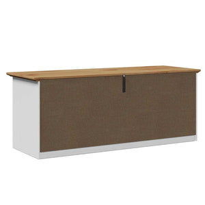 vidaXL Hallway Bench BODO White and Brown 114x40x45 cm