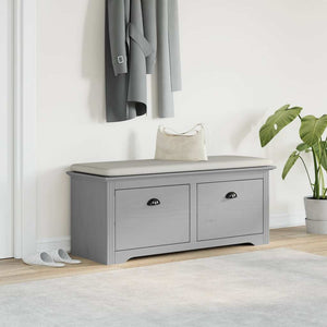 vidaXL Hallway Bench BODO Grey 114x40x45 cm