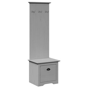 vidaXL Hallway Cabinet with Hooks BODO Grey 50x40x157 cm