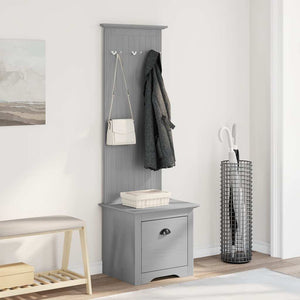 vidaXL Hallway Cabinet with Hooks BODO Grey 50x40x157 cm