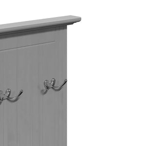 vidaXL Hallway Cabinet with Hooks BODO Grey 50x40x157 cm