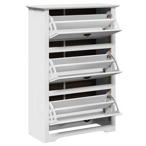 vidaXL Shoe Rack BODO White 80x35x118 cm