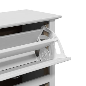 vidaXL Shoe Rack BODO White 80x35x118 cm