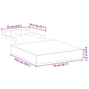 vidaXL Floating Shelf 23x23.5x4 cm Engineered Wood