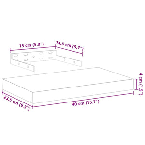 vidaXL Floating Shelf 40x23.5x4 cm Engineered Wood